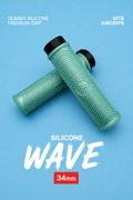 34mm MTB AirGRIPS Silicone Wave (Gummy Silicone)