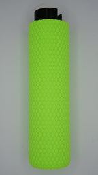 The MTB Air Grips - Green Monstah! features a bright neon green grip with a knurled, diamond pattern like mountain bike grips and a black top, displayed against a plain light background.