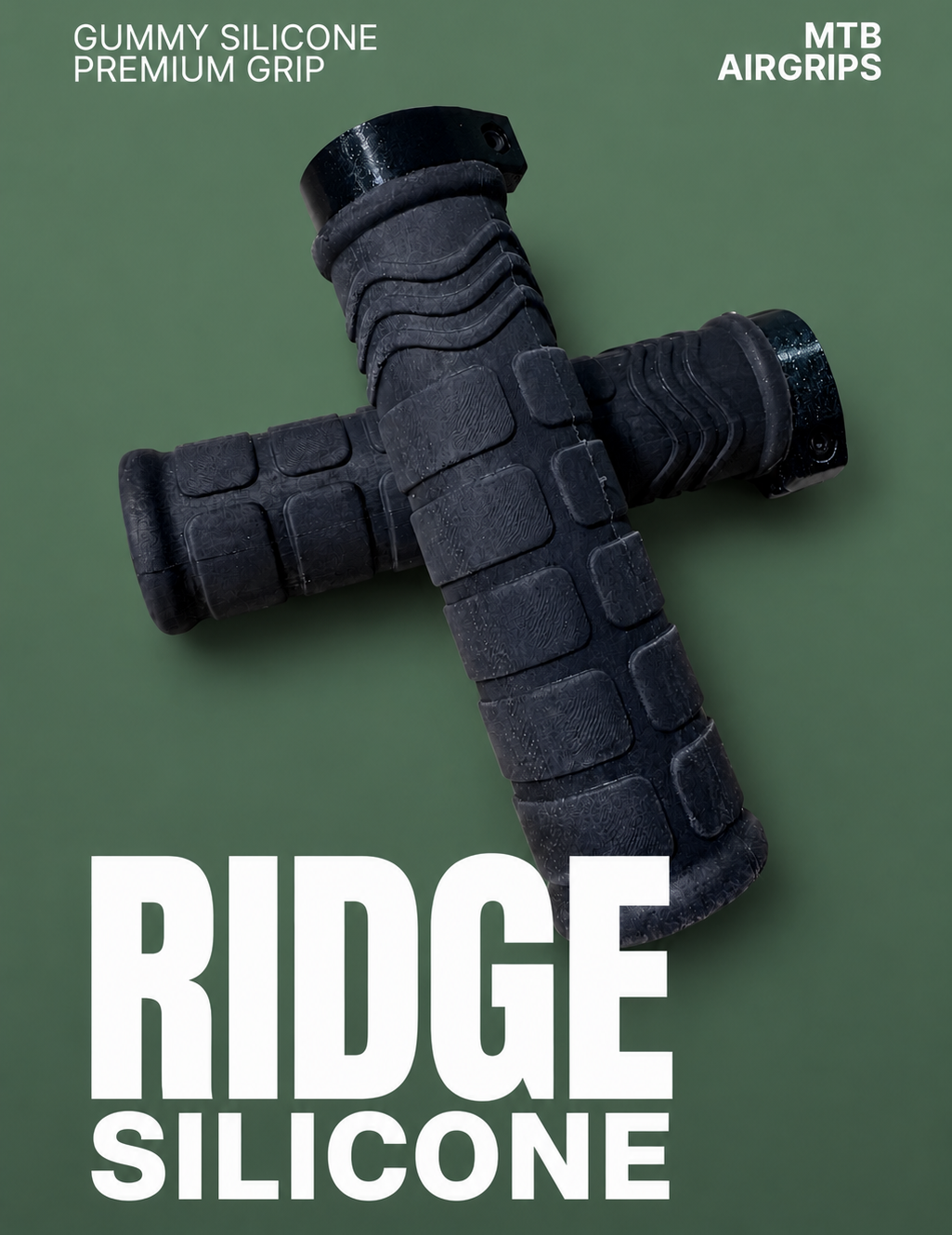 COMING SOON !! - MTB AirGRIPS Ridge - Gummy Silicone